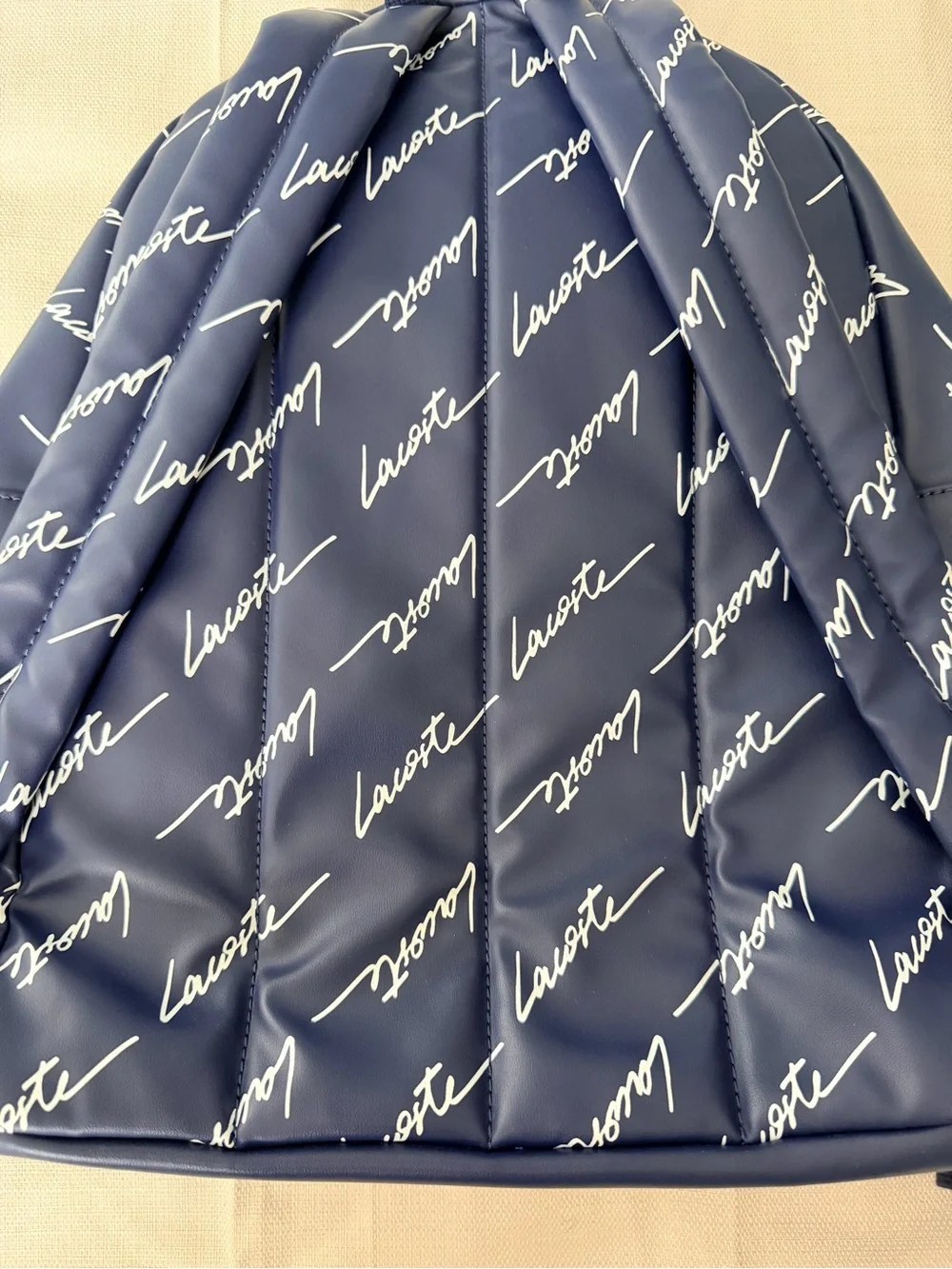 Lacoste L!VE Signature Print Zippered Backpack